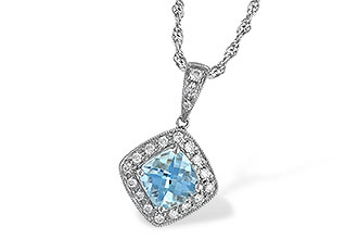 A061-64303: NECKLACE .80 AQUA .93 TGW
