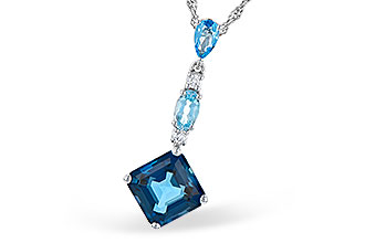 A328-03403: NECK 2.95 TW BLUE TOPAZ 3.00 TGW