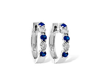B056-21567: EARRINGS .33 SAPP .52 TGW