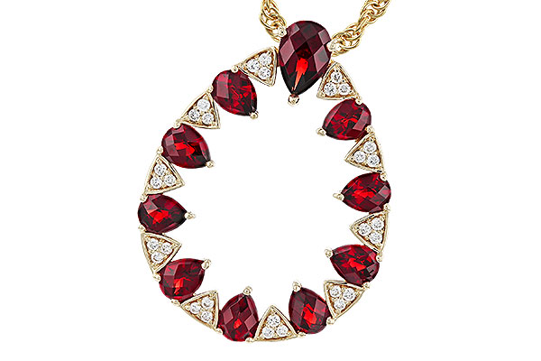 B329-84285: NECKLACE 1.85 GARNET 1.96 TGW