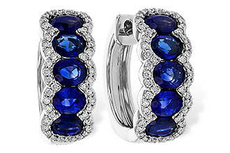 D329-89730: EARRINGS 2.32 TW SAPPHIRE 2.57 TGW
