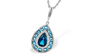 F245-31612: NECK 2.55 TW BLUE TOPAZ 2.65 TGW