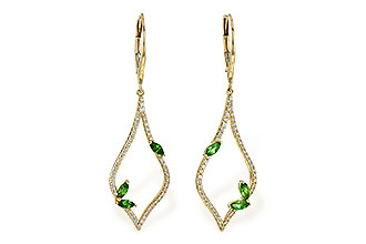 F245-33439: EARR .42 GREEN GARNET .77 TGW