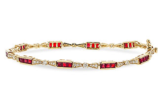 F329-87948: BRACELET 2.05 RUBY 2.70 TGW (7")