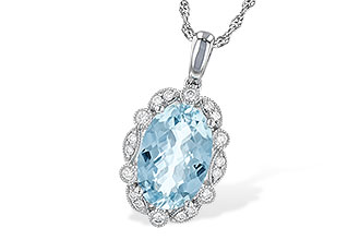 H245-33393: NECKLACE 2.40 AQUA 2.57 TGW (12x8MM AQ)