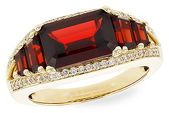 H328-96130: LDS RG 4.20 TW GARNET 4.45 TGW