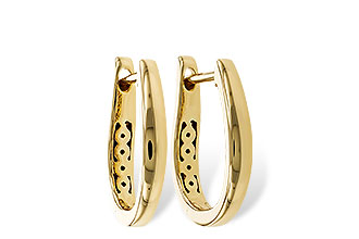 H329-87975: GOLD EARRINGS (15MM)