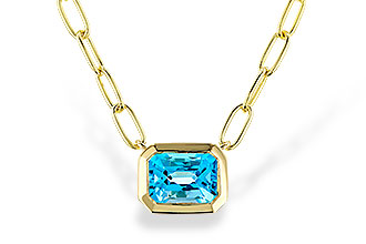 H329-87984: NECKLACE 1.20 SWISS BLUE TOPAZ (18")