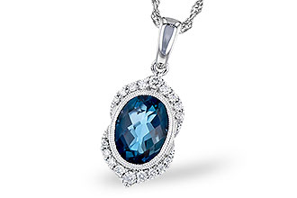 K328-08884: NECK 1.96 LONDON BLUE TOPAZ 2.10 TGW