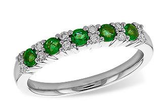 K328-98884: LDS WED RG .33 EMERALD .47 TGW