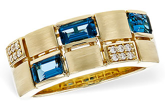 K329-88884: LDS RG .94 LONDON BLUE TOPAZ 1.00 TGW