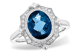 L245-35193: LDS RG 3.00 LONDON BLUE TOPAZ 3.16 TGW