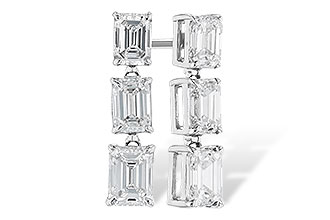 L328-92530: EARRINGS 1.12 TW EMERALD CUTS