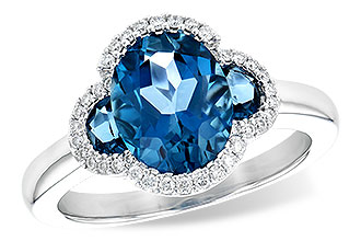 M245-33420: LDS RG 3.04 TW LONDON BLUE TOPAZ 3.20 TGW