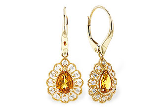 M328-94348: EARR .74 TW CITRINE .90 TGW